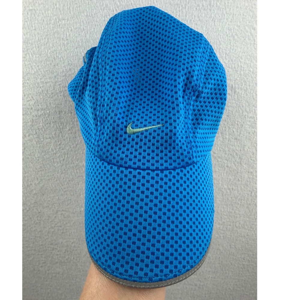 Nike Y2K Dri-FIT Panel Blue Mesh Running Cap Adjustable Women‎ Hat OS